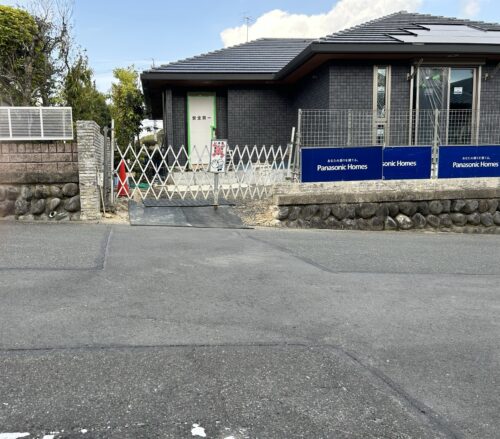 【浜松市 新築外構】大開口の吊り引戸と石畳で魅せる高級感あふれる和モダン門まわり